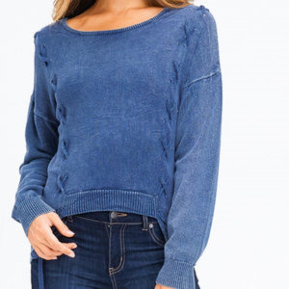 Sweaters - CASUAL LACE DETAIL SWEATER womens fall comfy